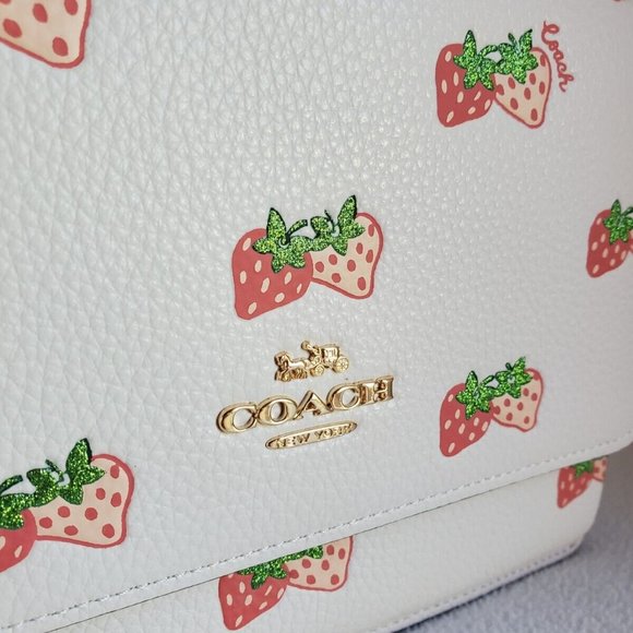 2022 Coach Klare Crossbody With Strawberry Print CB599 - Picture 3 of 9